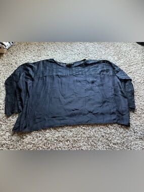 Dantelle Black Crochet Yoke Crop Top